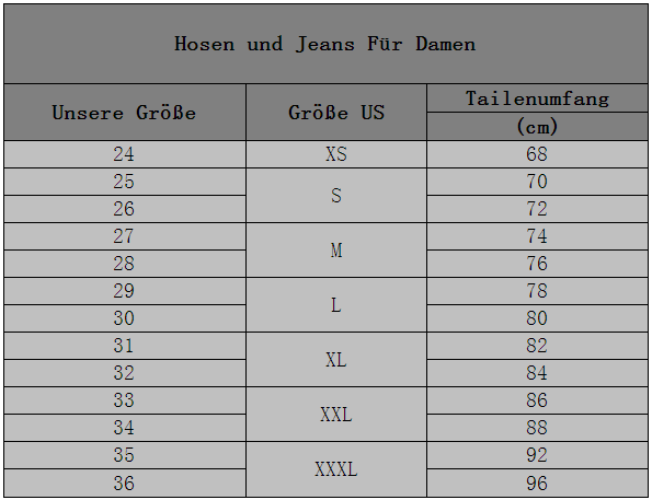 guterort hosen und jeans größe für damen