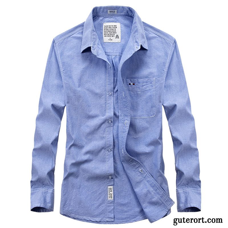 Blaue Hemden Männer Billig, Hemden Online Günstig Olivgrün