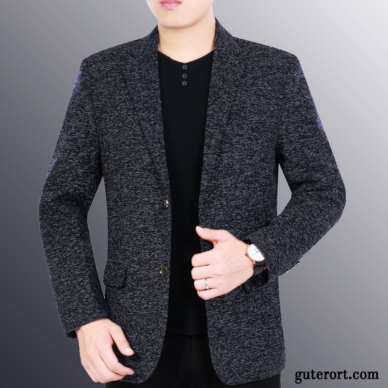 Blazer Herren Herbst Überzieher Trend Neu Kostüm Schlank Blau