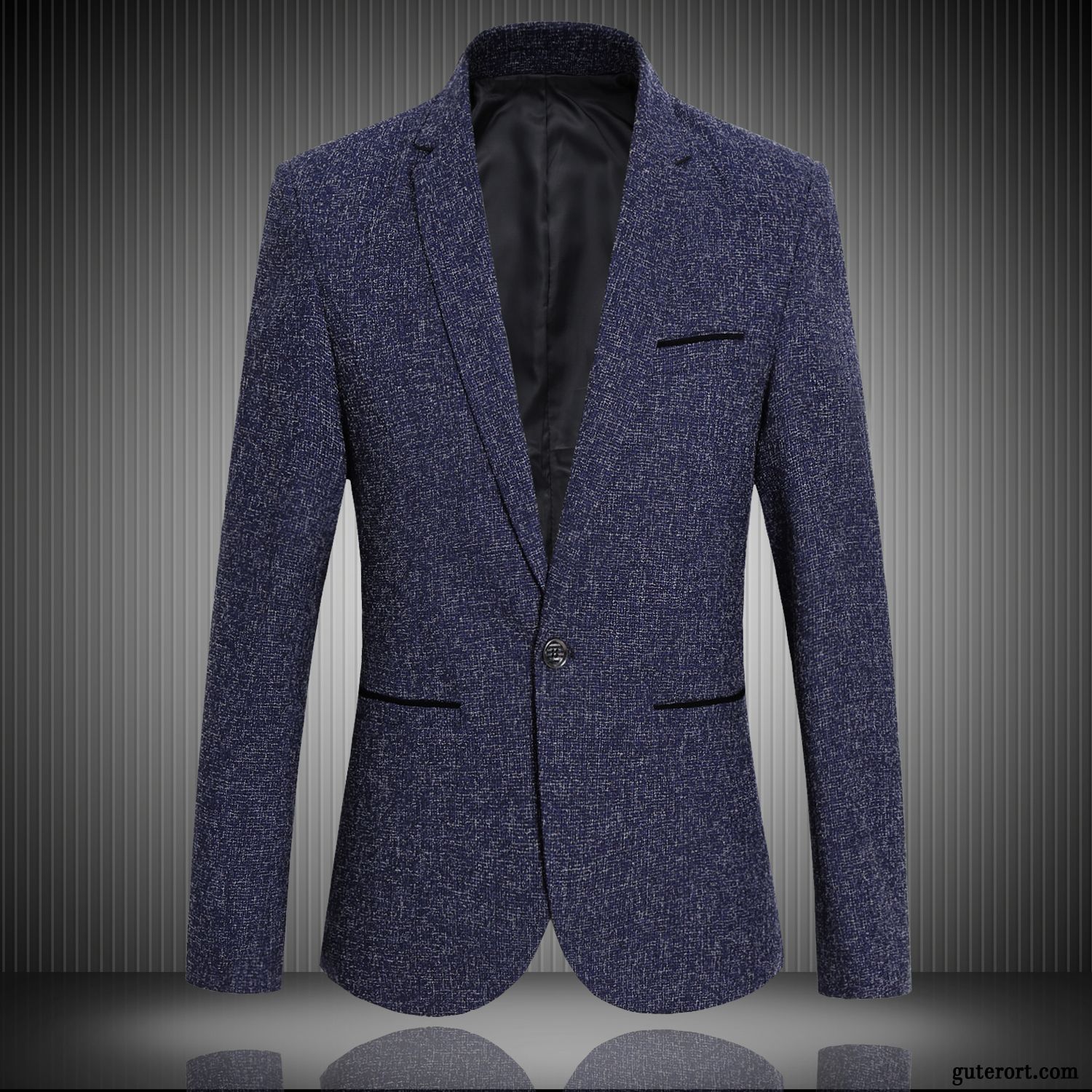 Blazer Herren Mantel Schlank Freizeit Überzieher Herbst Jugend Grau