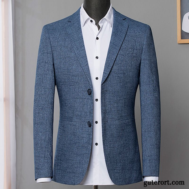 Blazer Herren Mantel Trend Dünn Feder Mode Europa Blau