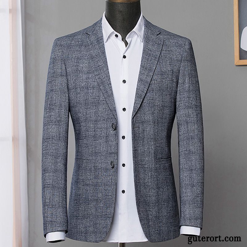 Blazer Herren Mantel Trend Dünn Feder Mode Europa Blau