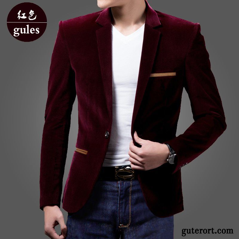 Blazer Herren Winter Plus Samt Überzieher Kleider Anzüg Freizeit Schwarz