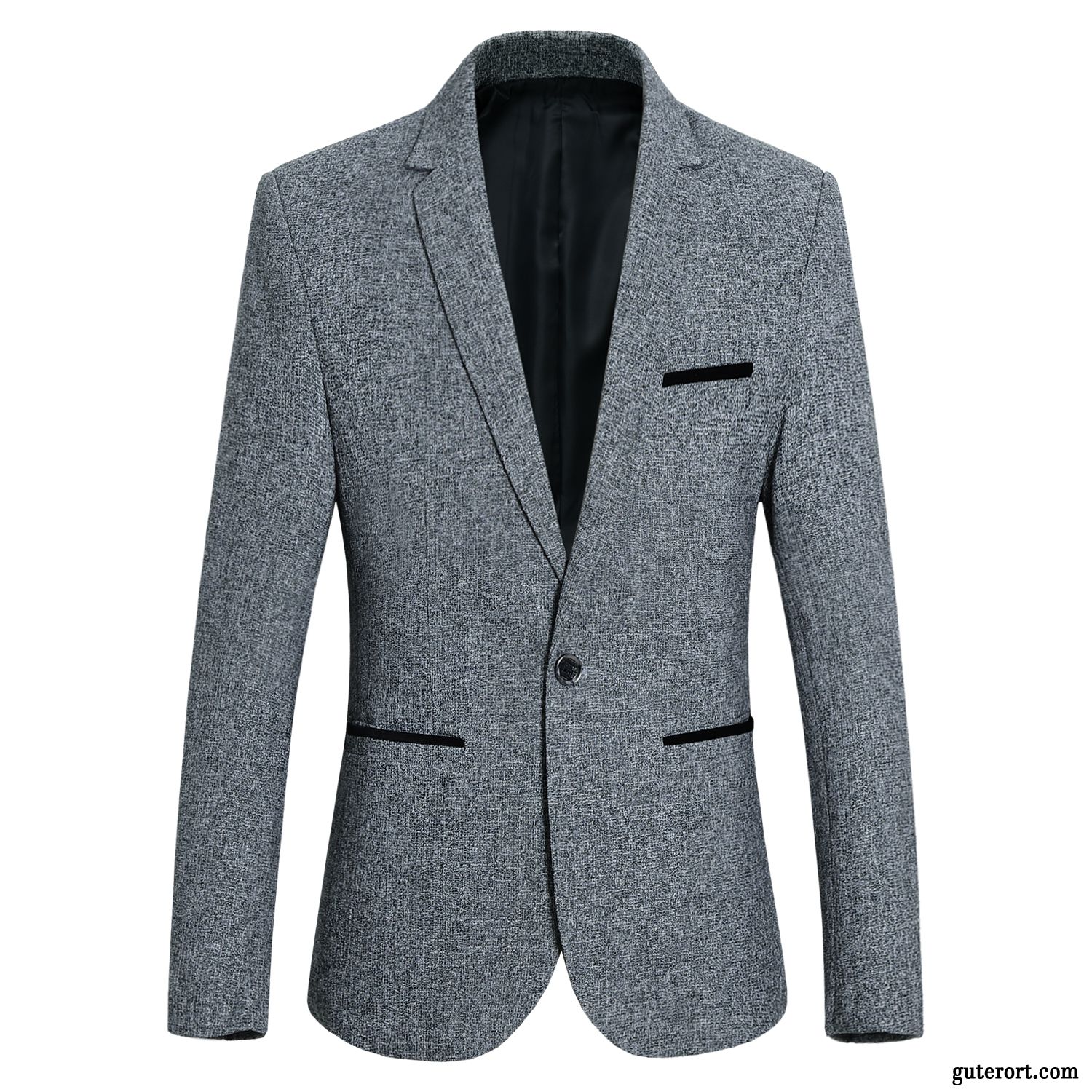 Blazer Herren Überzieher Schlank Anzüg Allgleiches Freizeit Trend Blau