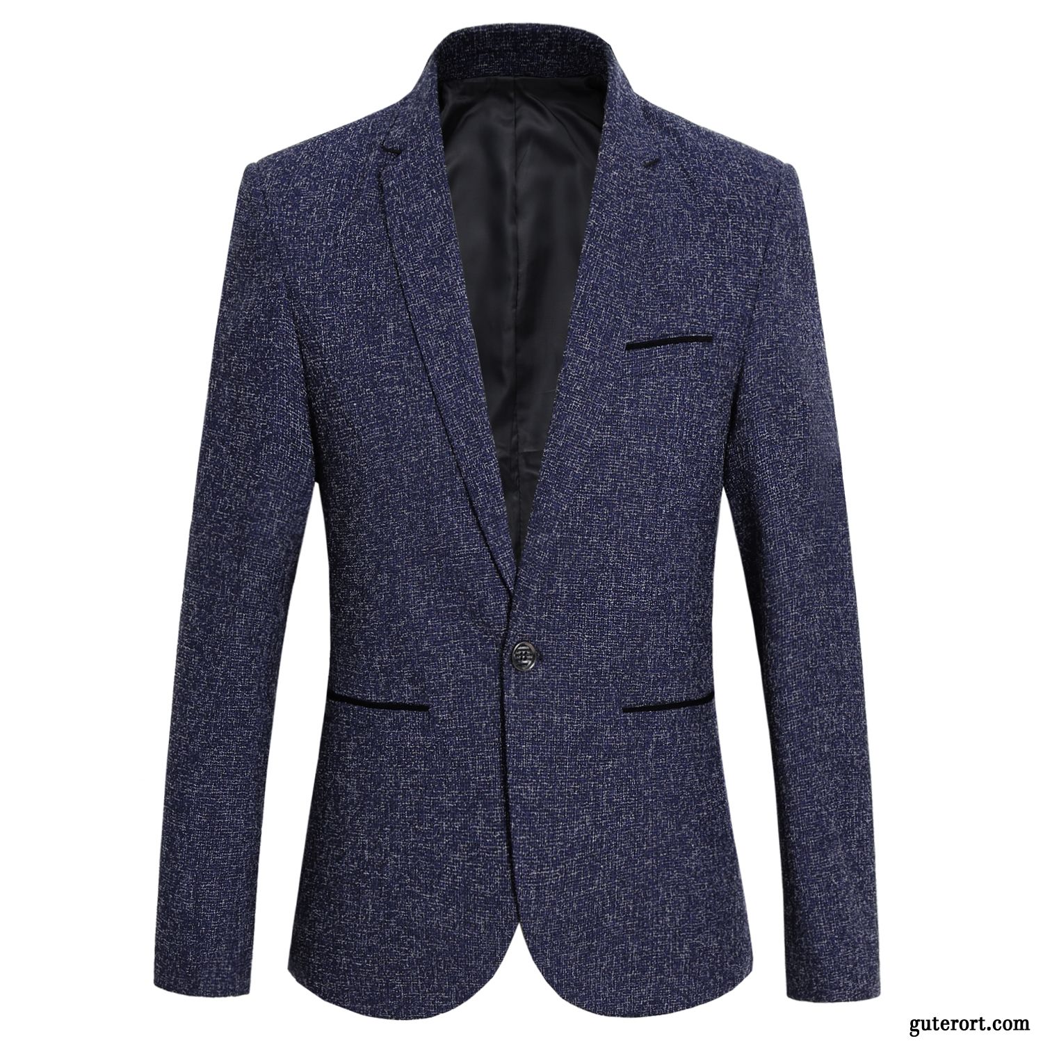 Blazer Herren Überzieher Schlank Anzüg Allgleiches Freizeit Trend Blau