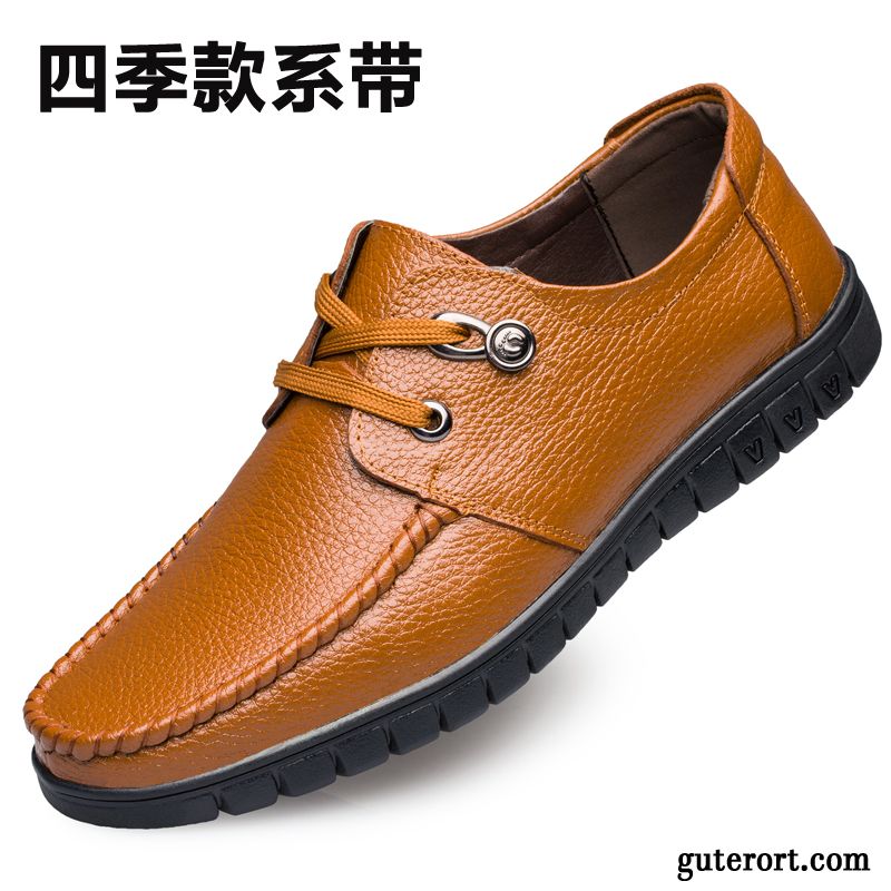 Breite Schuhe Herren Lederschuhe Blau, Billige Schuhe Online