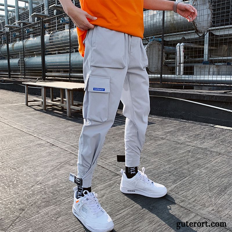 Cargohose Herren Freizeit Ultra Trend Werkzeugbau Sommer Dünn Grau