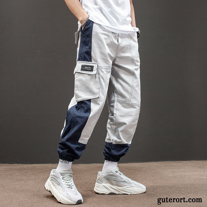 Cargohose Herren Lose Trend Feder Neu Werkzeugbau Grau