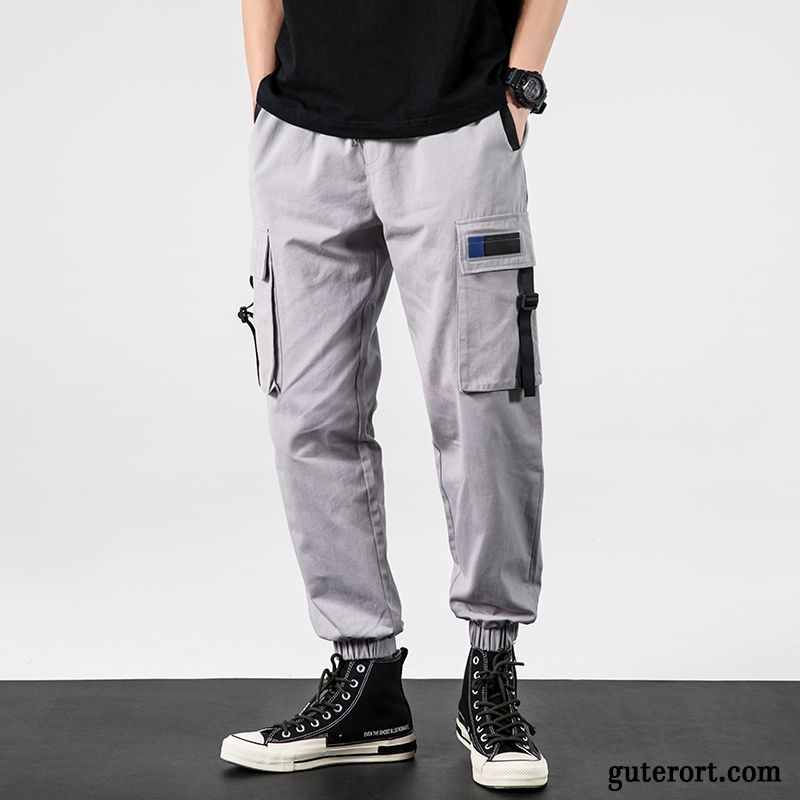 Cargohose Herren Sport Werkzeugbau Gerade Sommer Freizeit Lose Army Grün