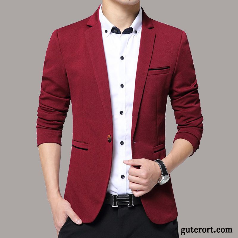 Casual Blazer Herren, Modeanzüge Herren Hellrosa