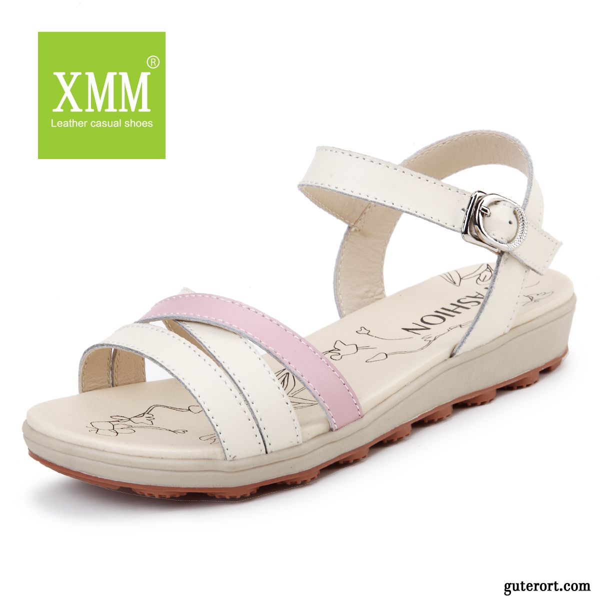 Coole Sandalen Damen Scharlachrot, Riemchensandalen Flach Günstig