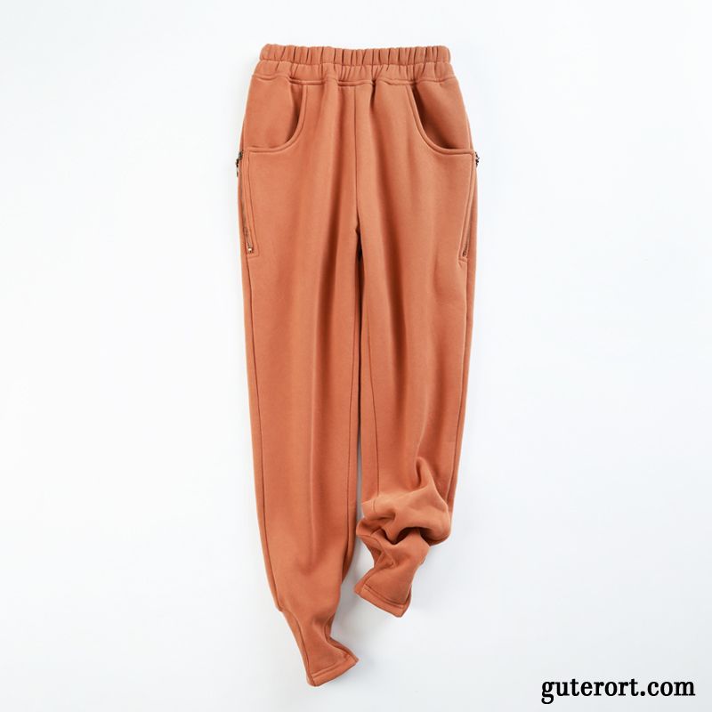 Damen Hose Beige Orange, Mode Hosen Für Damen Billig