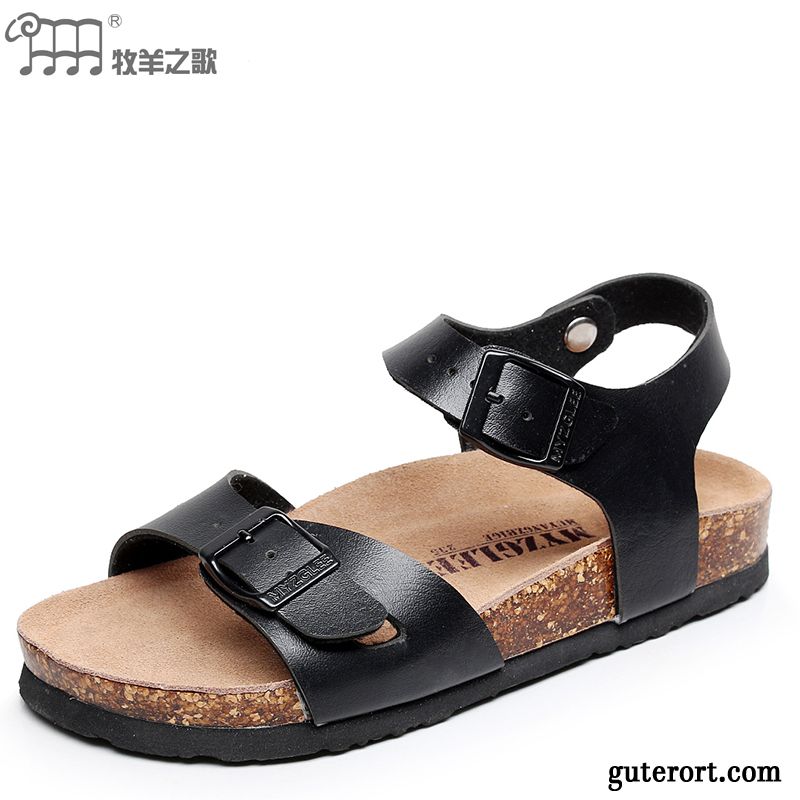 Damen Sandalen Silber, Flache Sandalen Strass Blau