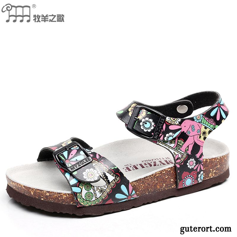 Damen Sandalen Silber, Flache Sandalen Strass Blau