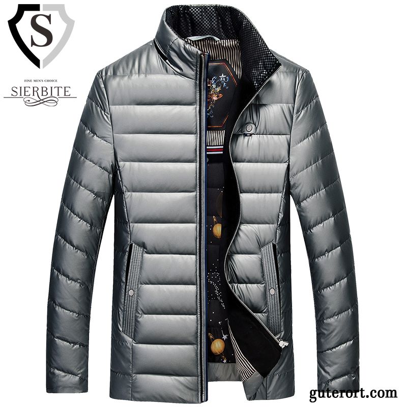 Daunen Winterjacke Herren Daunenjacken Orangenfarbig, Daunenjacke Ski Herren