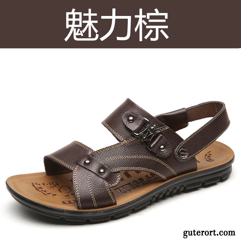 Herren Sandalen, Herren Offene Schuhe Rotblond