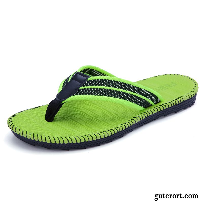 Flip Flops Herren Europa Sommer Rutschsicher Lovers Hausschuhe Pantolette Sandfarben Weiß