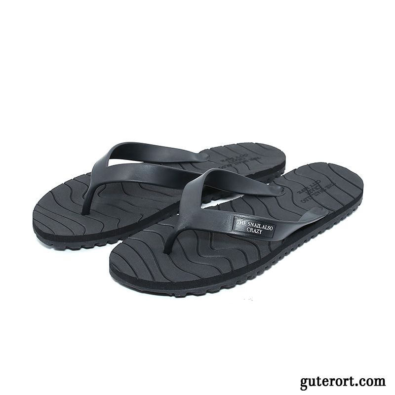 Flip Flops Herren Flache Casual Weiche Sohle Sommer Einfach Trend Sandfarben Grau