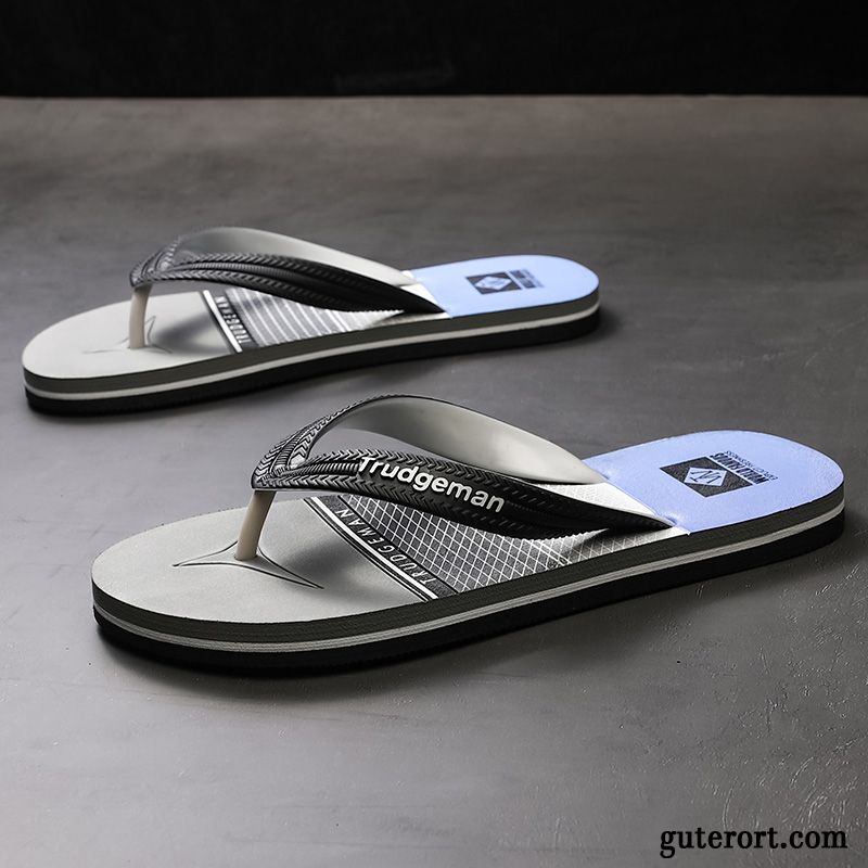 Flip Flops Herren Hausschuhe Persönlichkeit Schüler Mode Neue Draussen Blau