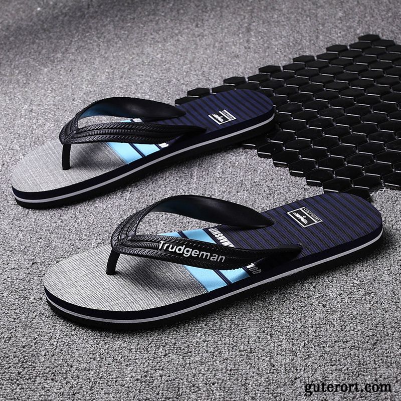 Flip Flops Herren Hausschuhe Persönlichkeit Schüler Mode Neue Draussen Blau