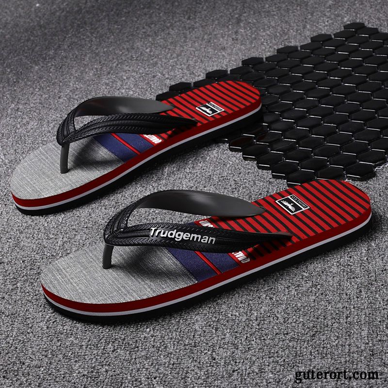 Flip Flops Herren Hausschuhe Persönlichkeit Schüler Mode Neue Draussen Blau