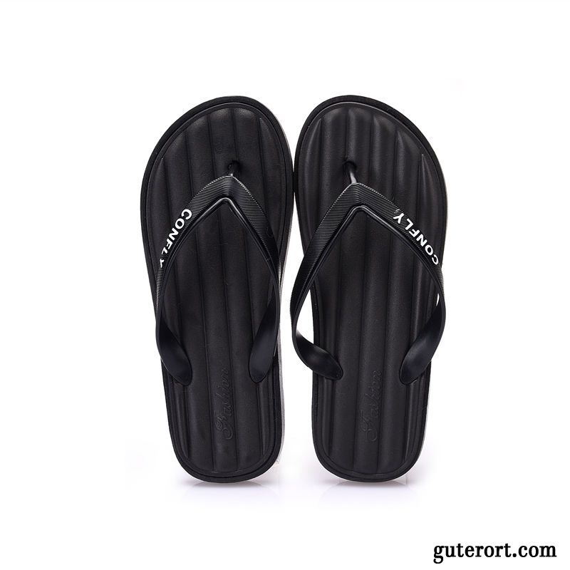 Flip Flops Herren Hausschuhe Rutschsicher Trend Schüler Sommer Neue Sandfarben Rot