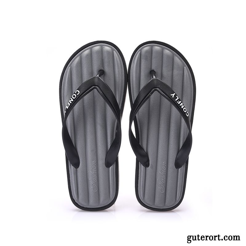 Flip Flops Herren Hausschuhe Rutschsicher Trend Schüler Sommer Neue Sandfarben Rot