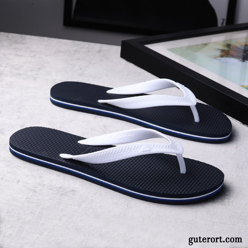 Flip Flops Herren Hausschuhe Sommer Neue Mode Persönlichkeit Trend Sandfarben Schwarz