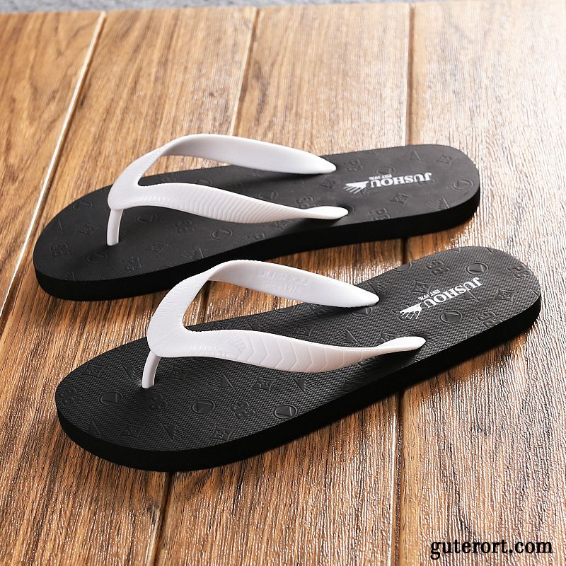 Flip Flops Herren Hausschuhe Trend Pantolette Sommer Neue Persönlichkeit Sandfarben Blau