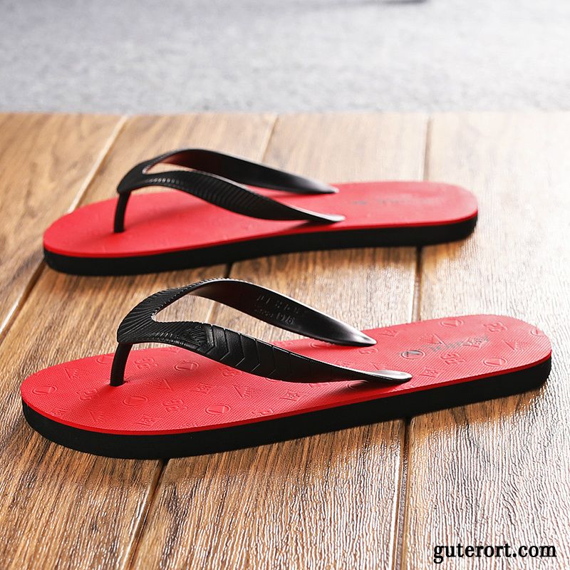 Flip Flops Herren Hausschuhe Trend Pantolette Sommer Neue Persönlichkeit Sandfarben Blau