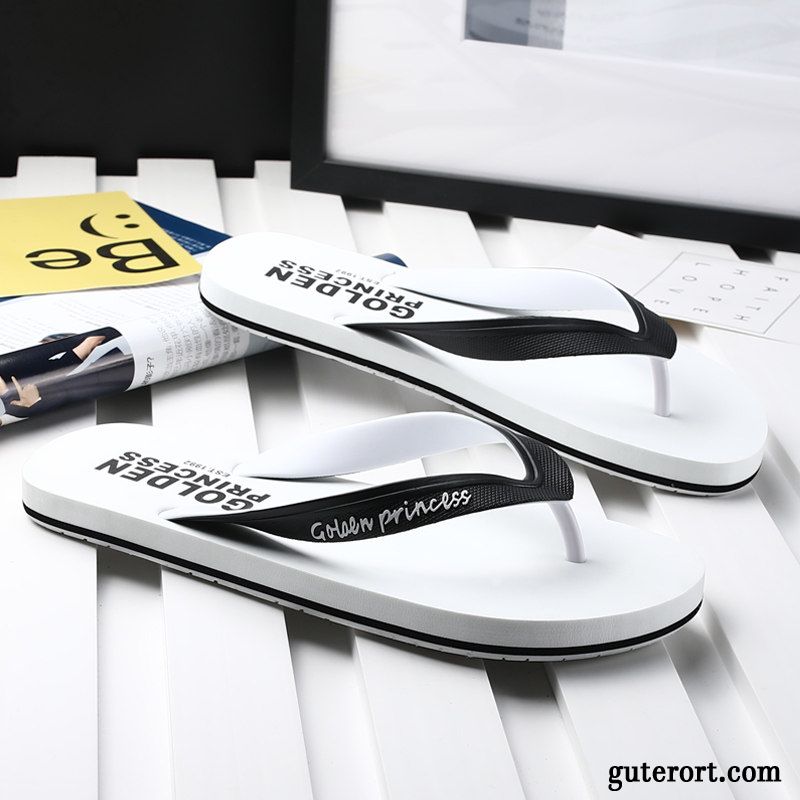 Flip Flops Herren Mode Sommer Europa Neue Trend Rutschsicher Sandfarben Schwarz