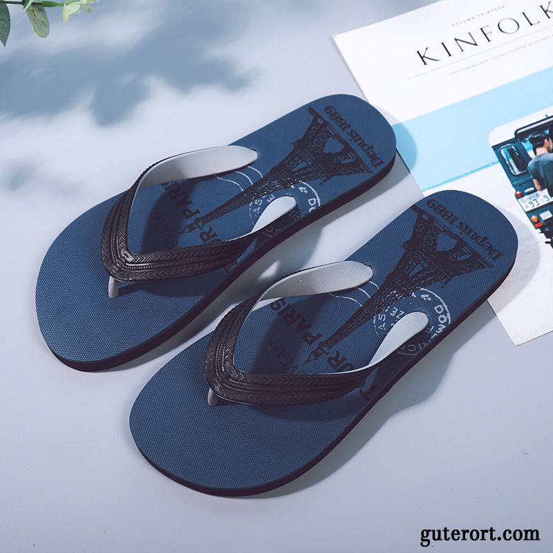 Flip Flops Herren Neue Hausschuhe Rutschsicher Persönlichkeit Sandalen Allgleiches Rot