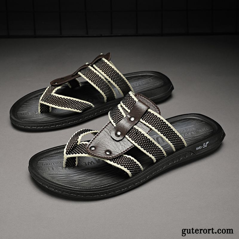 Flip Flops Herren Neue Rom Pantolette Persönlichkeit Mode Hausschuhe Weiß