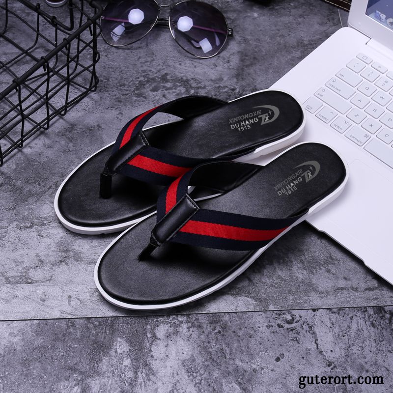 Flip Flops Herren Neue Schuhe Hausschuhe Sommer Ultra Rutschsicher Sandfarben Weiß