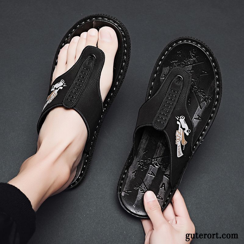 Flip Flops Herren Neue Trend Rutschsicher Pantolette Europa Sommer Weiß