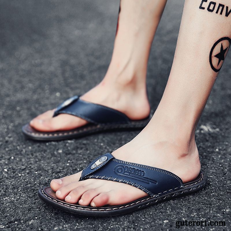 Flip Flops Herren Persönlichkeit Sandalen Mode Trend Neue Sommer Sandfarben Schwarz