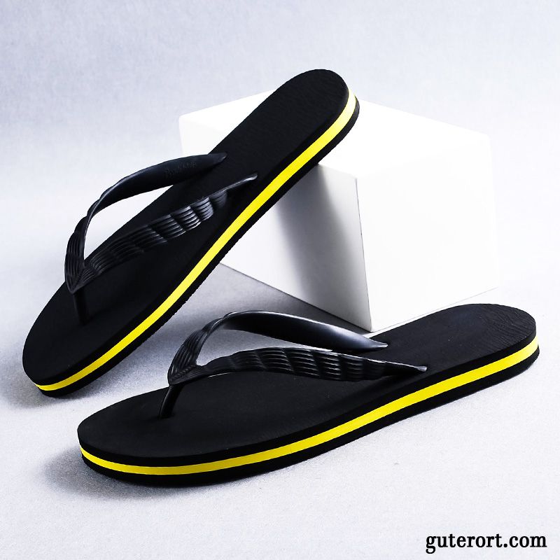 Flip Flops Herren Persönlichkeit Trend Mode Sommer Schuhe Tragen Sandfarben Blau