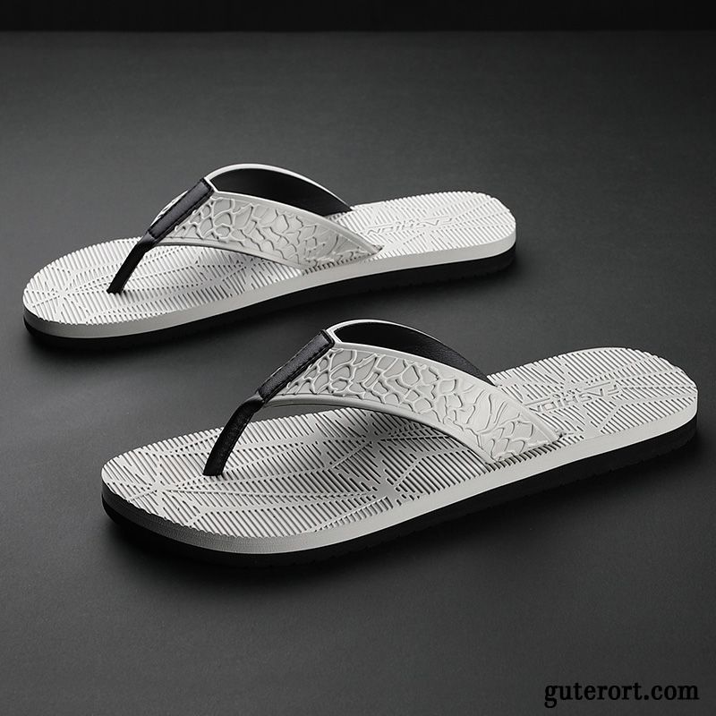 Flip Flops Herren Rutschsicher Draussen Neue Sommer Persönlichkeit Mode Sandfarben Schwarz