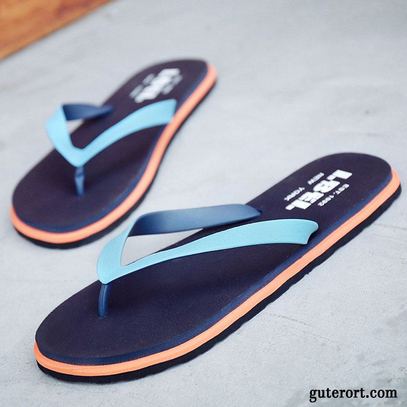 Flip Flops Herren Rutschsicher Hausschuhe Mode Casual Trend Sommer Sandfarben Gelb