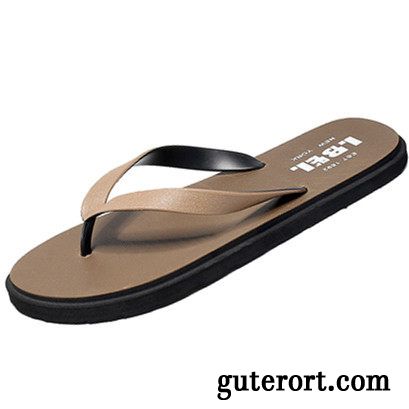 Flip Flops Herren Rutschsicher Hausschuhe Mode Casual Trend Sommer Sandfarben Gelb