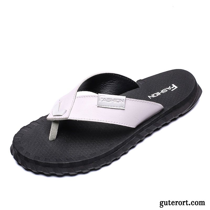 Flip Flops Herren Rutschsicher Trend Allgleiches Weiche Sohle Mode Neue Schwarz