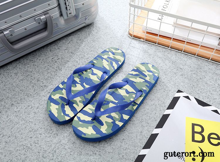 Flip Flops Herren Sandalen Kostenloser Versand Gemütlich Tragen Pantolette Trend Grün