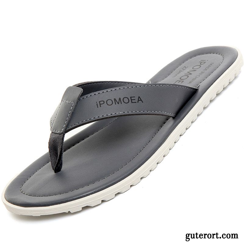 Flip Flops Herren Sommer Draussen Schuhe Mode Neue Hausschuhe Sandfarben Kamelfarbe