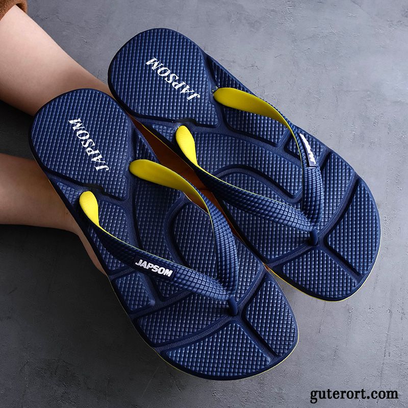 Flip Flops Herren Sommer Schuhe Mode Neue Europa Persönlichkeit Sandfarben Schwarz