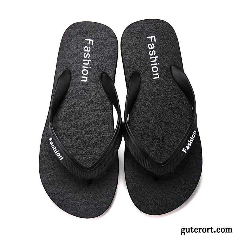 Flip Flops Herren Sommer Trend Persönlichkeit Mode Europa Hausschuhe Sandfarben Rot