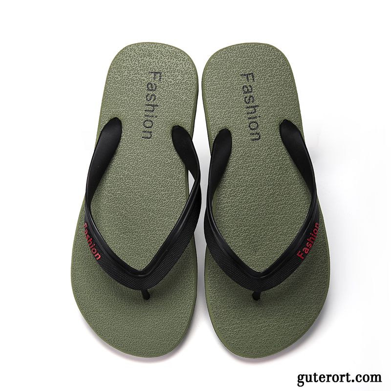 Flip Flops Herren Sommer Trend Persönlichkeit Mode Europa Hausschuhe Sandfarben Rot