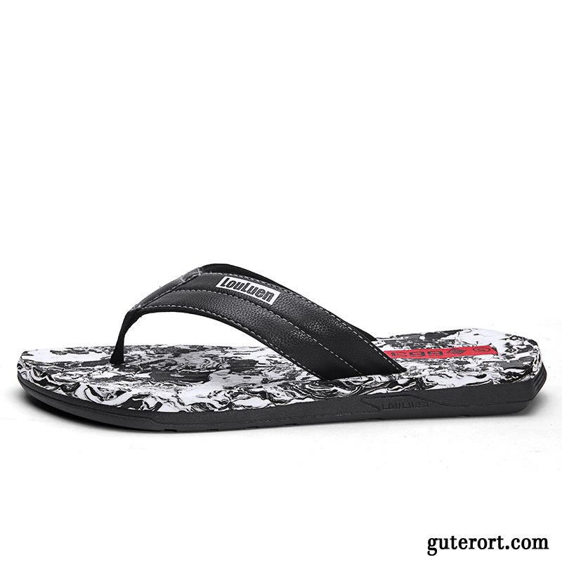 Flip Flops Herren Sommer Trend Persönlichkeit Pantolette Neue Europa Sandfarben Blau