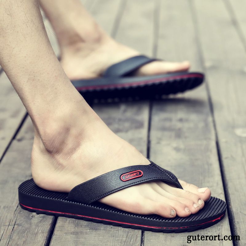 Flip Flops Herren Tragen England Sommer Schuhe Hausschuhe Rutschsicher Grün Sandfarben