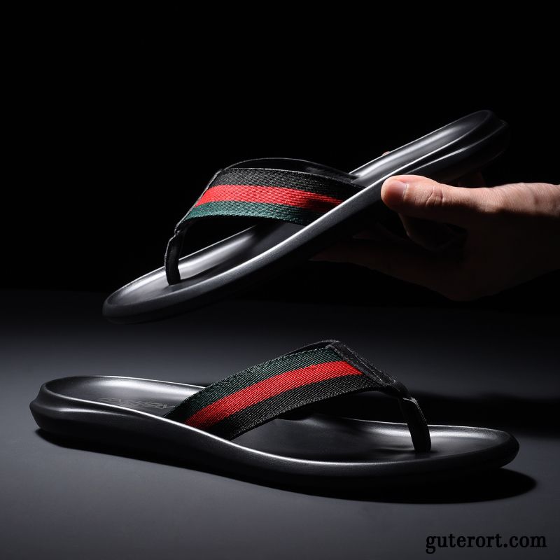 Flip Flops Herren Trend Europa Sommer Hausschuhe Mode Neue Sandfarben Schwarz