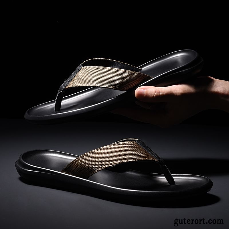 Flip Flops Herren Trend Europa Sommer Hausschuhe Mode Neue Sandfarben Schwarz